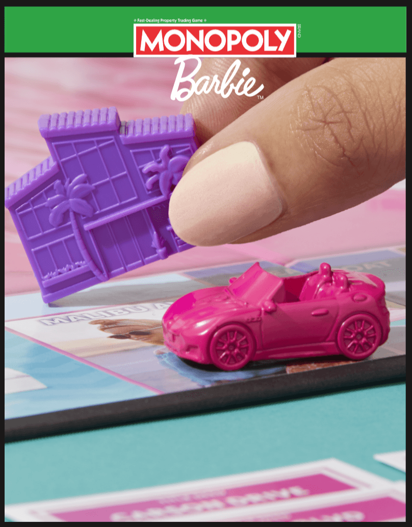 Báner del juego de mesa Monopoly Barbie