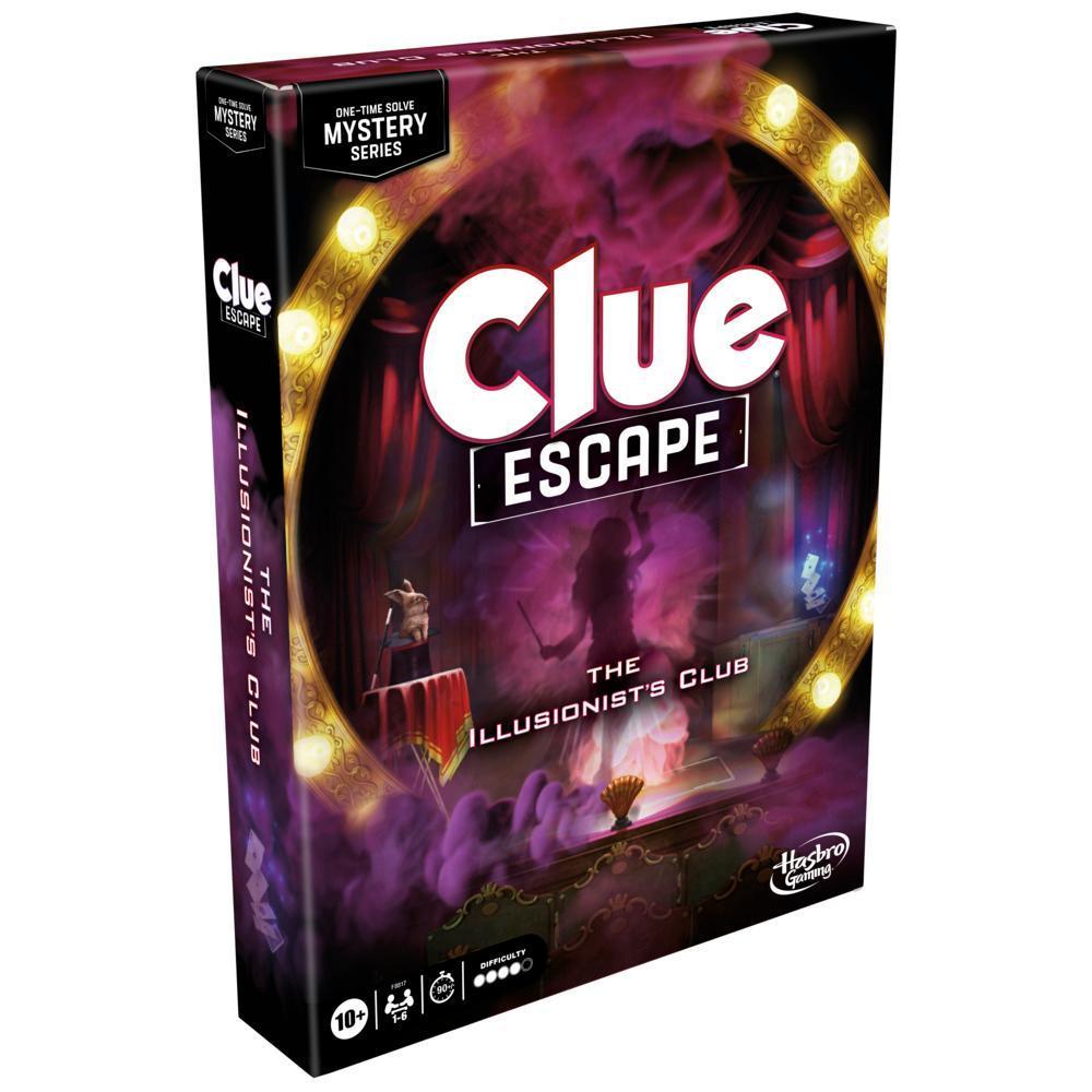 Brætspillet Cluedo Flugt: Mysteriet i Illusionistklubben, escape room-spil, der kan løses én gang, mysteriespil, fra 10 år product thumbnail 1