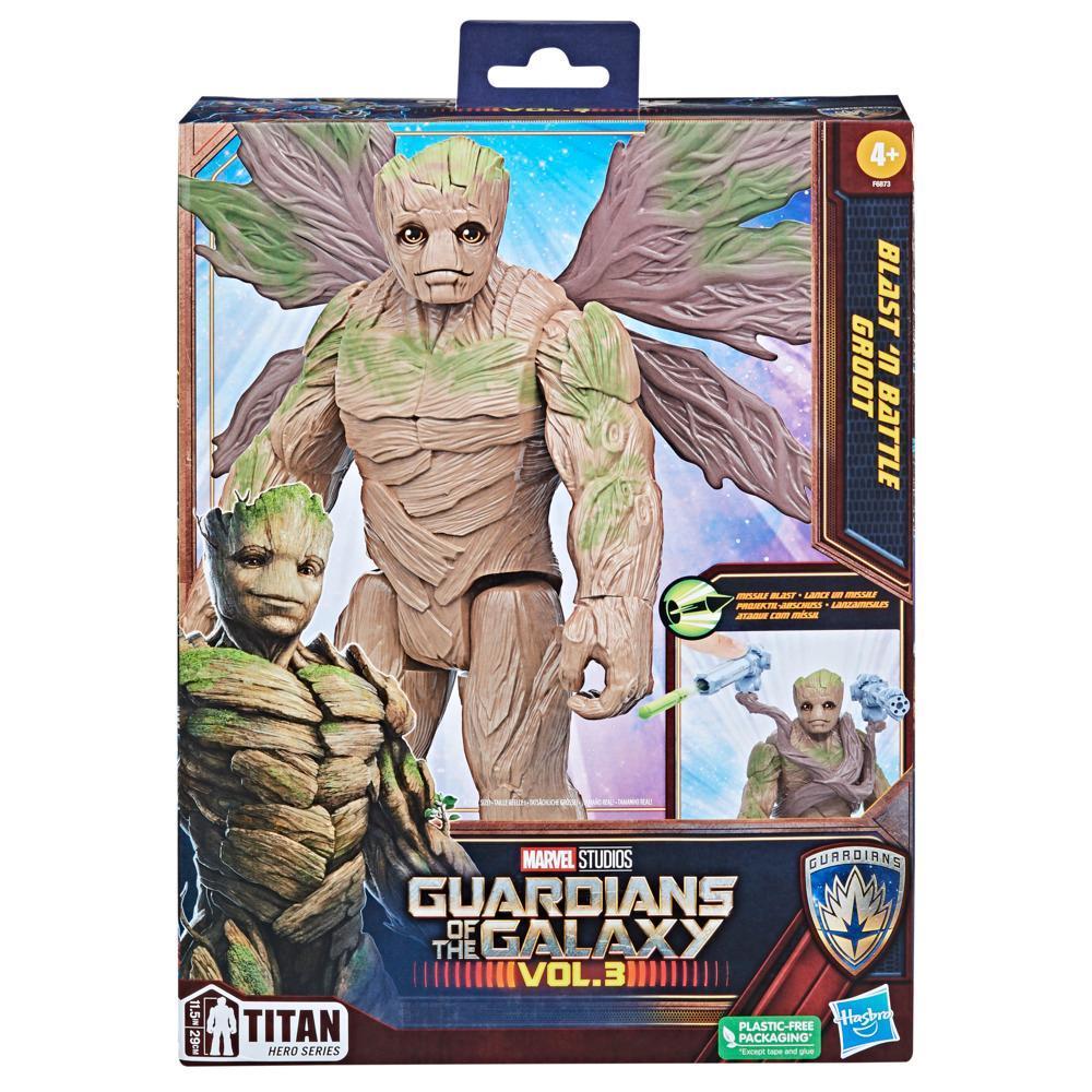 Marvel Studios Guardians of the Galaxy Vol. 3 Titan Hero Serie Blast 'N Battle Groot product thumbnail 1