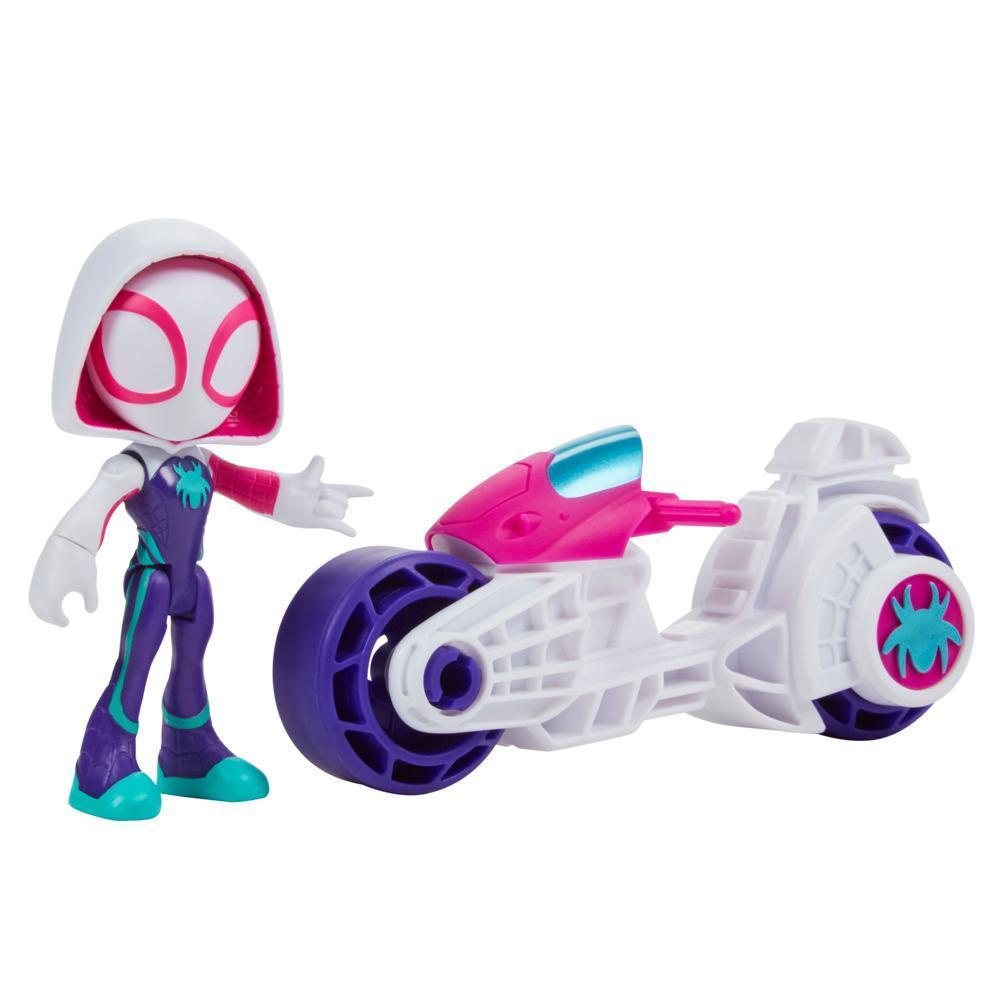 Marvel Spidey and His Amazing Friends Ghost-Spider Figur mit Motorrad product thumbnail 1