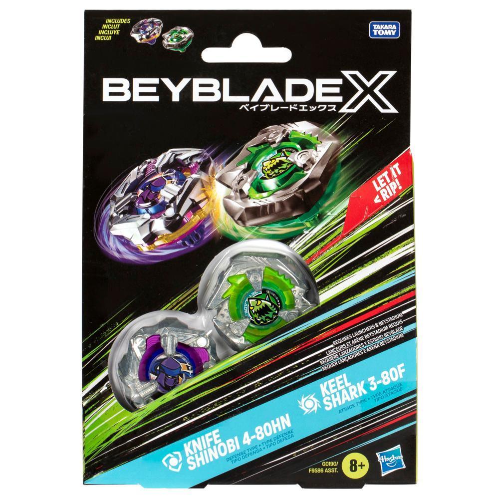 Beyblade X Knife Shinobi 4-80HN und Keel Shark 3-80F Kreisel Dual Pack product thumbnail 1