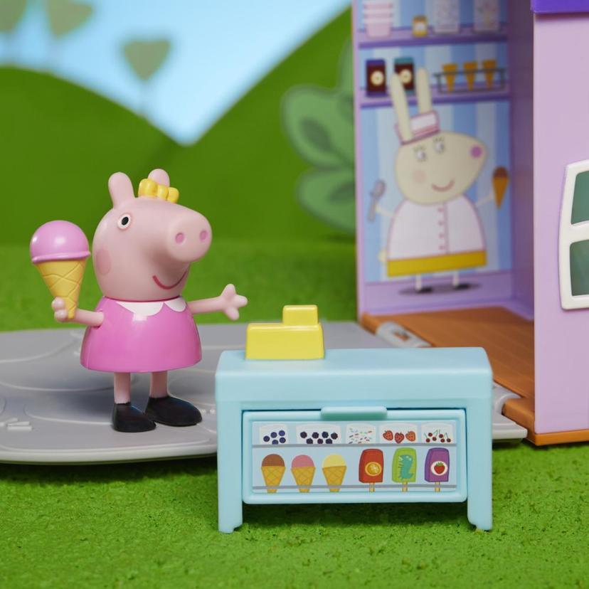 Peppa Pig Peppa’s Club Peppas Eisdiele, Vorschulspielzeug, enthält 1 Figur, 4 Accessoires, Tragegriff, ab 3 Jahren product image 1