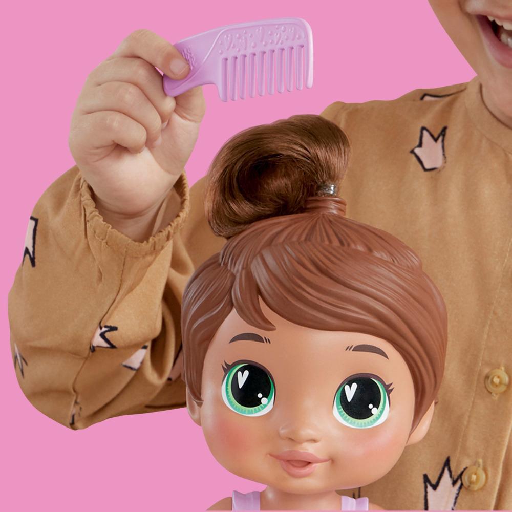Baby Alive Shampoo Snuggle Sophia Sparkle, Κούκλα μωρό με καστανά μαλλιά για παιχνίδια με νερό product thumbnail 1