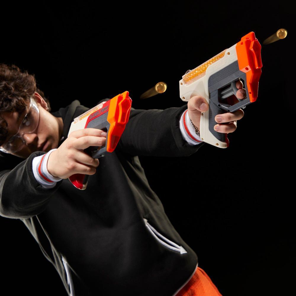 Nerf Pro Gelfire Dual Wield Pack, 2 Blasters, 300 Gelfire Rounds, 2x 100 Round Integrated Hoppers, 2 Eyewear product thumbnail 1