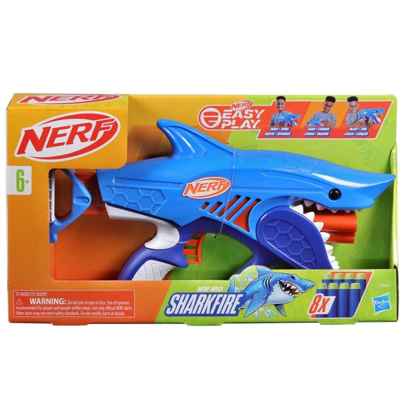 Nerf Junior Wild Sharkfire, Easy Play Dart Blaster, 8 Nerf Elite Darts, Ages 6 & Up product image 1