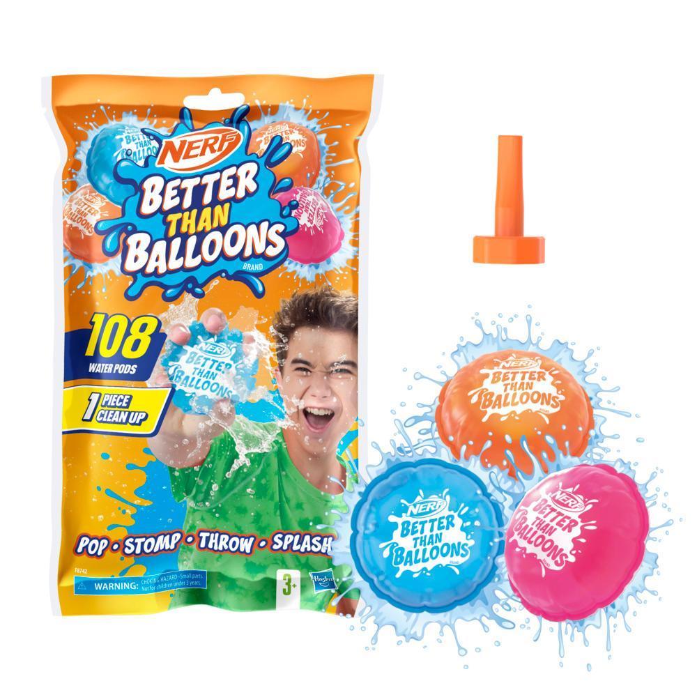 Nerf Better Than Balloons Brand Water Toys, 108 Pods, Easy 1 Piece Clean Up, Ages 3+ product thumbnail 1