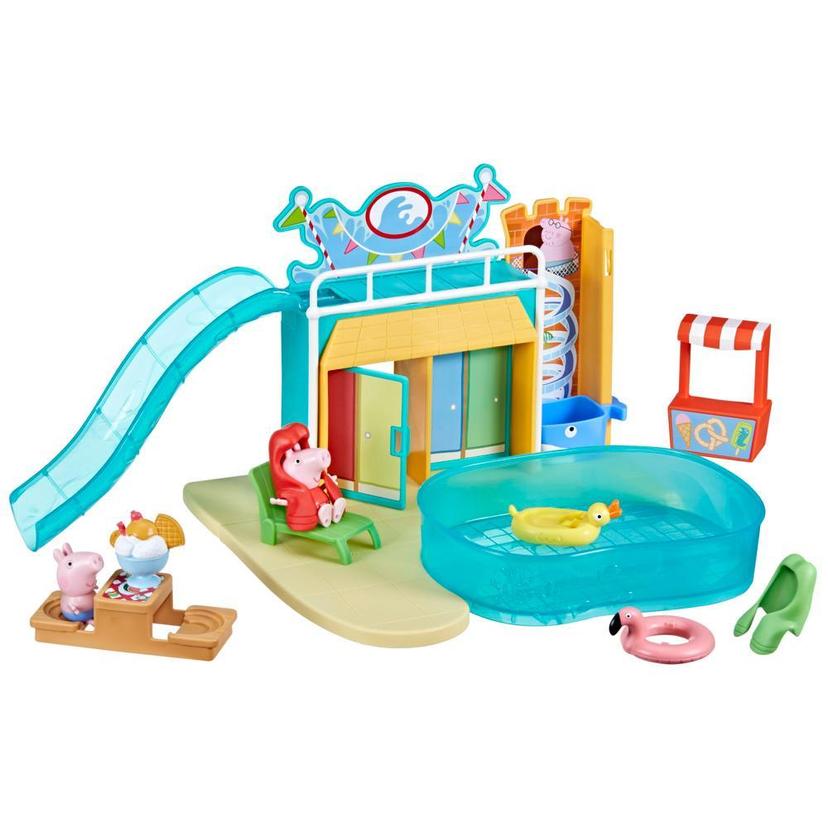 Peppa Pig Le parc aquatique de Peppa, coffret avec 2 figurines et 15 accessoires, jouet pour enfants product image 1