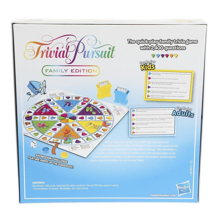 Trivial Pursuit édition familiale, jeu de plateau Soirée de jeux en  famille, jeu-questionnaire, dès 8 ans - Hasbro Games