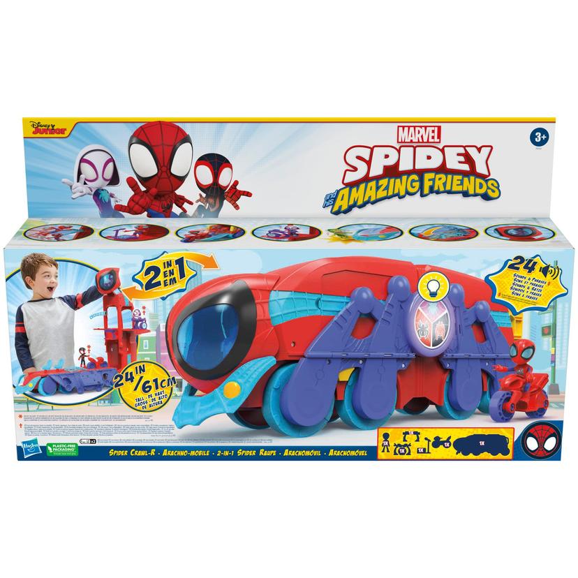Marvel Spidey and His Amazing Friends, Arachno-bolide lumineux, jouet  préscolaire avec sons et lumières, à partir de 3 ans