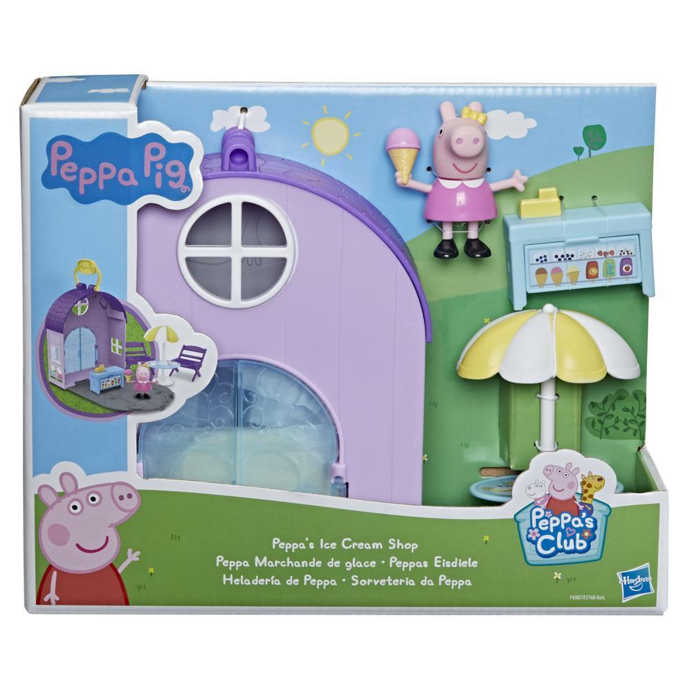 Peppa's Club, Peppa Marchande de glace, jouet préscolaire avec 1 figurine, 4 accessoires, poignée de transport, dès 3 ans product thumbnail 1