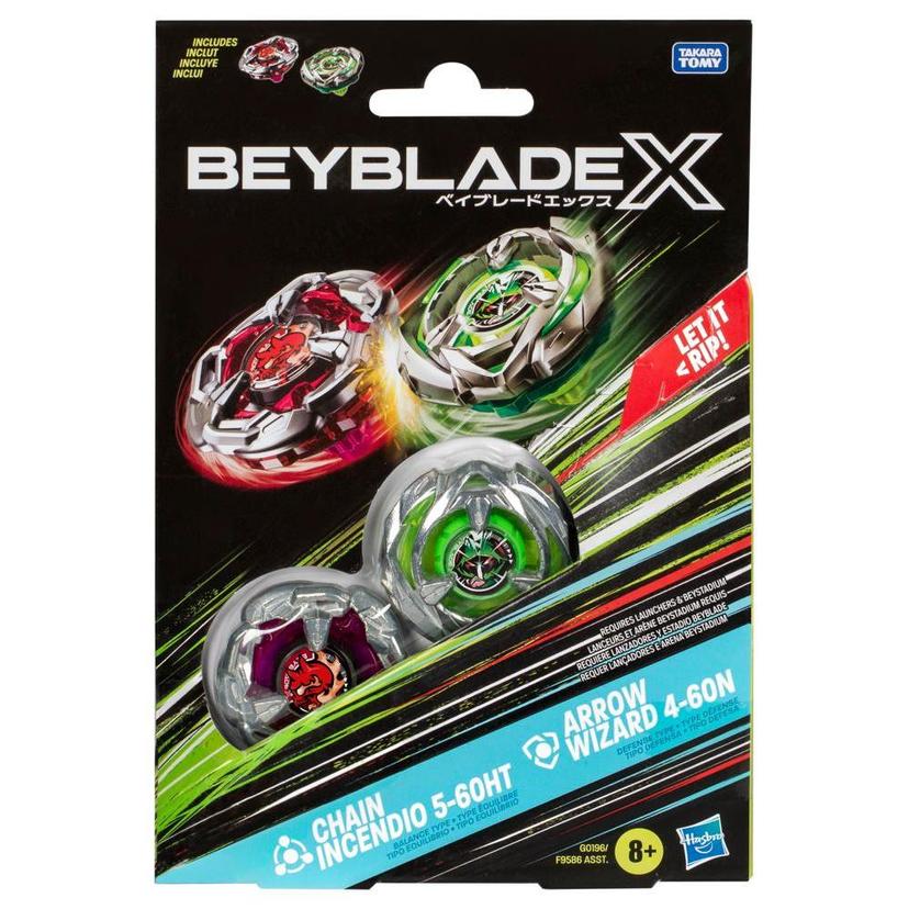 Beyblade X Dual Pack Chain Incendio 5-60HT et Arrow Wizard 4-60N product image 1