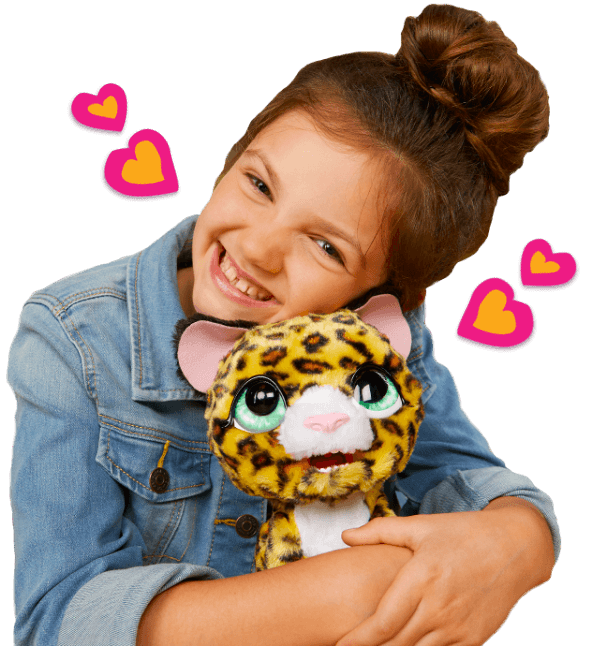 A Girl hugging Lil' Wilds Lolly the Leopard