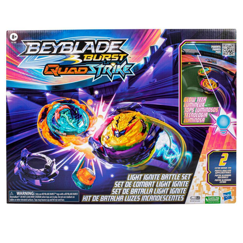 Beyblade Burst QuadStrike Light Ignite Battle Set, Beyblade Stadium, 2 Kreisel, 2 Beyblade Starter, Spielzeug für Jungen und Mädchen ab 8 product thumbnail 1