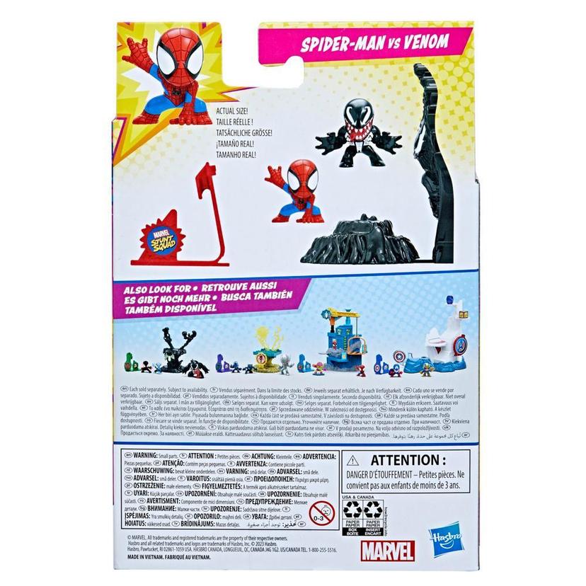 Marvel Stunt Squad Spider-Man vs. Venom Spielset, 3,5 cm große Superhelden-Actionfiguren, Marvel Spielzeug für Kinder ab 4 Jahren product image 1