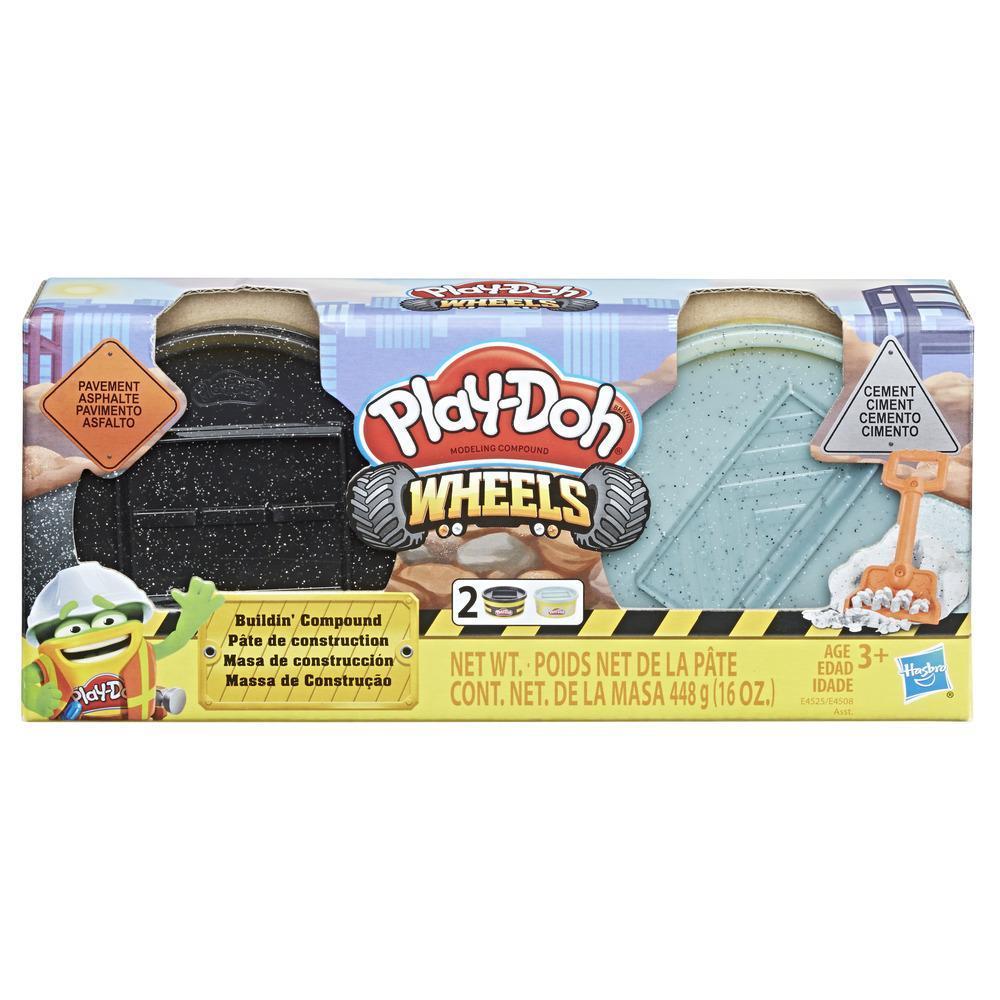 Play-Doh Wheels Υλικά Οικοδομής (Τσιμέντο και πεζοδρόμιο) με 2 πακέτα από βαζάκια των 224γρ πλαστοζυμαράκι product thumbnail 1