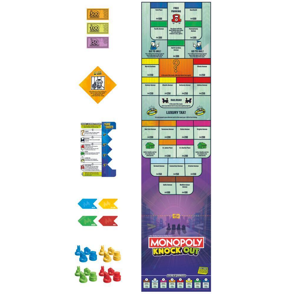 Monopoly Knockout Family Party Game, Quick-Playing Board Games for Ages 8+, 2-8 Players, 20 Mins. product thumbnail 1