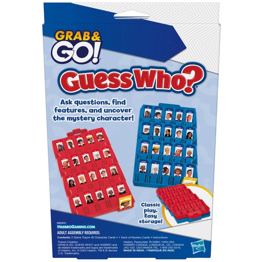 Guess Who? Grab and Go Game, Original Guessing Game for Ages 6 and up, 2 Player Travel Game product thumbnail 1