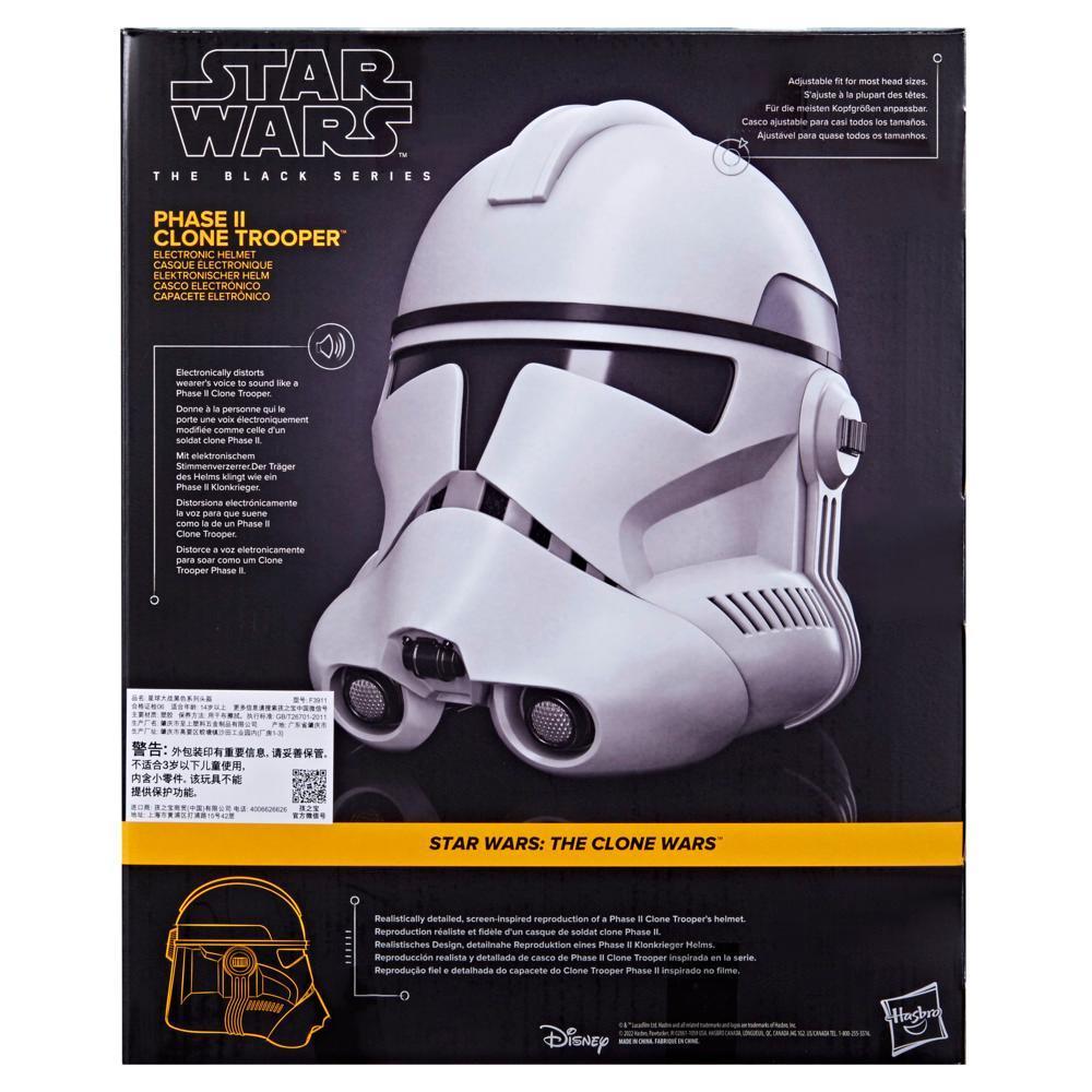 Star Wars The Black Series Phase II Clone Trooper Premium Electronic Helmet, The Clone Wars Collectible, Ages 14 and Up product thumbnail 1