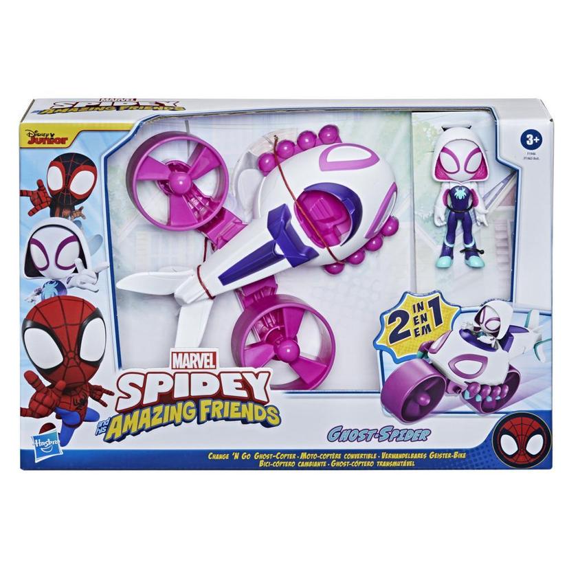 Marvel Spidey and His Amazing Friends - Moto-cóptero transformable de Ghost Spider product image 1