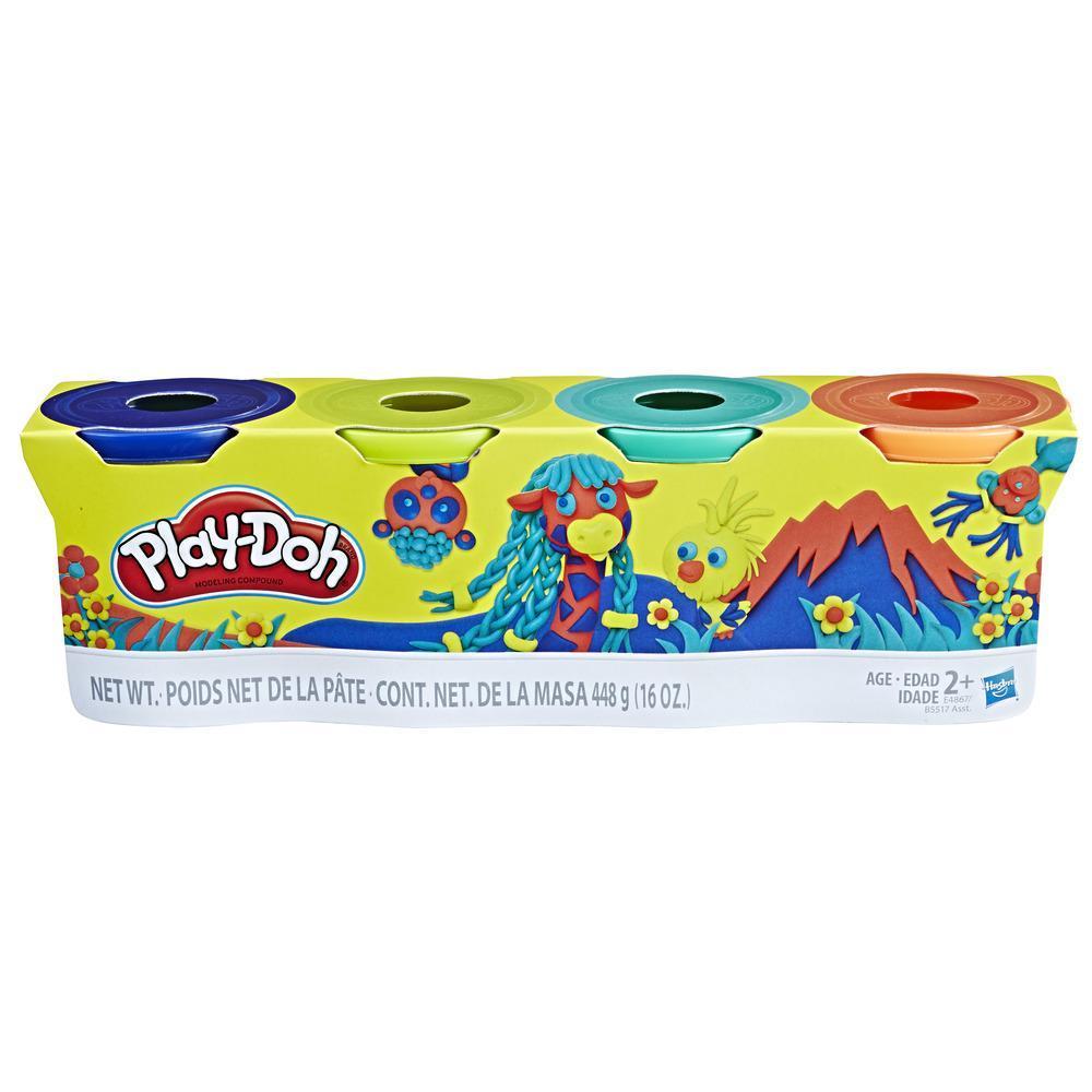 Pack de 4 colores vivos no tóxicos de Play-Doh, botes de 113 g product thumbnail 1