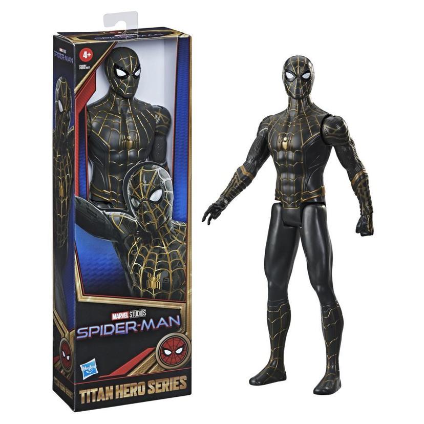 Spider-Man con traje negro y dorado de Marvel Spider-Man Titan Hero Series product image 1