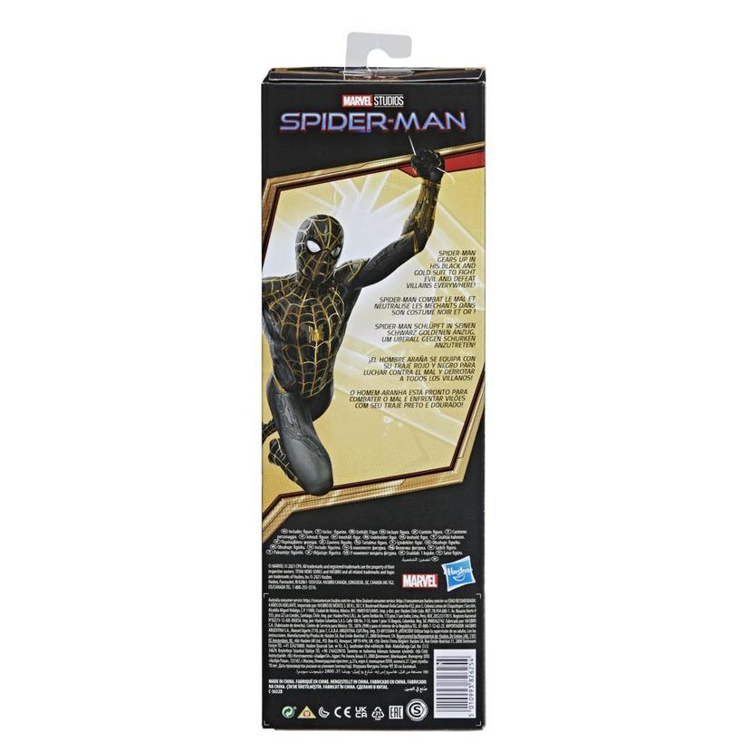 Spider-Man con traje negro y dorado de Marvel Spider-Man Titan Hero Series product image 1