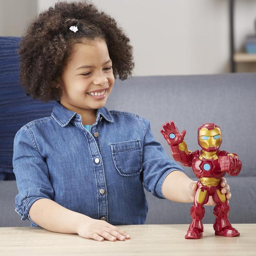 Figura de acción de 25 cm coleccionable de Iron Man de Playskool Heroes Marvel Super Hero Adventures Mega Mighties, Juguetes para niños a partir de los 3 años product image 1