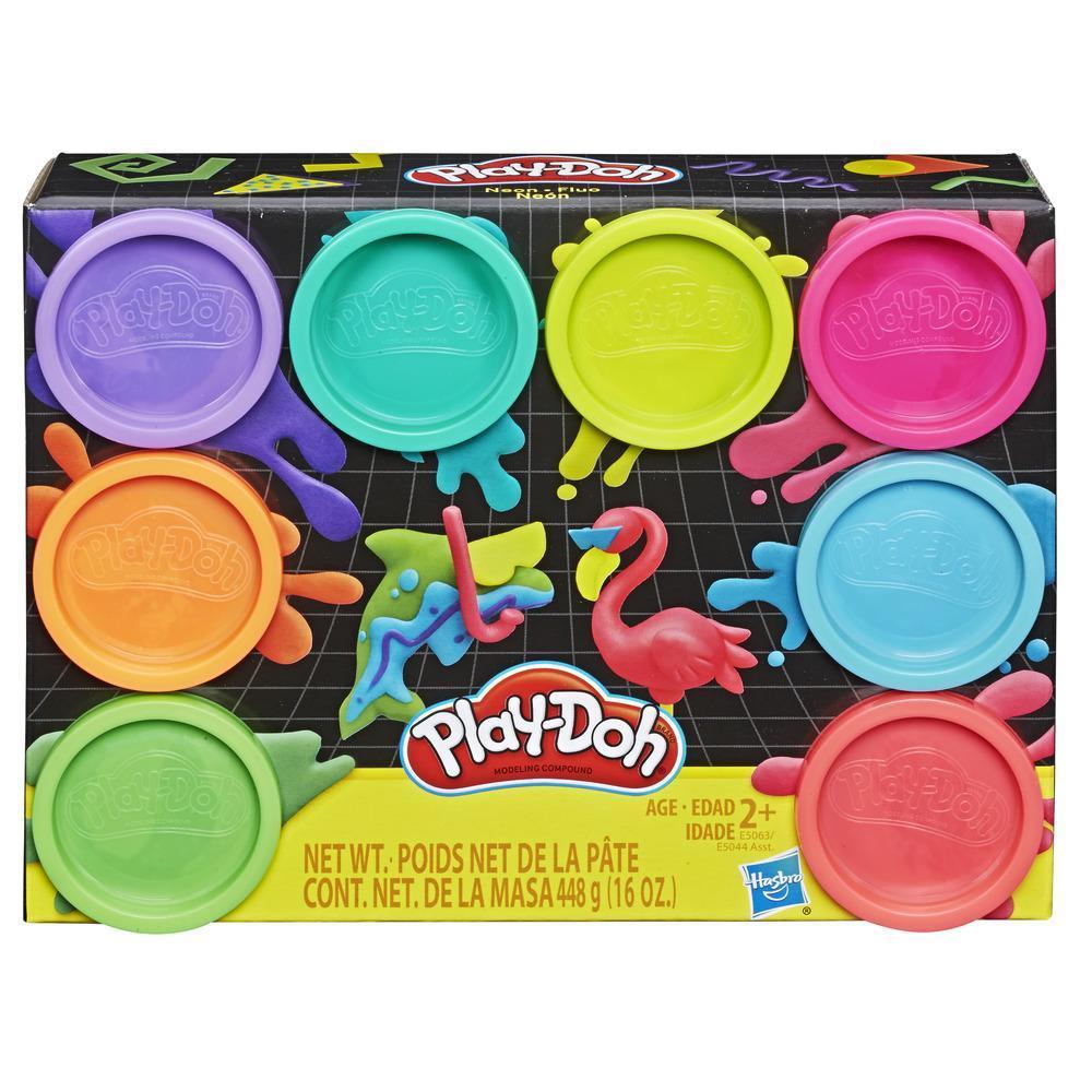 Play-Doh Neón - Empaque de 8 latas de masa modeladora no tóxica con 8 colores product thumbnail 1