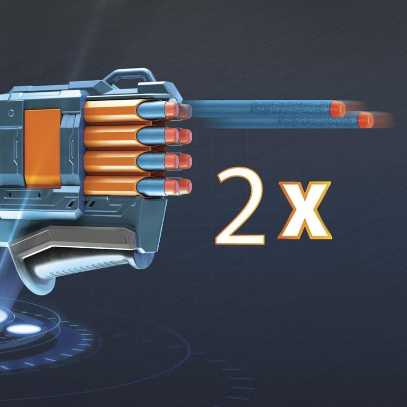 Lanzador Nerf Elite 2.0 Warden DB-8 - 16 dardos Nerf oficiales - Lanza 2 dardos a la vez - Riel táctico, modo ráfaga product image 1