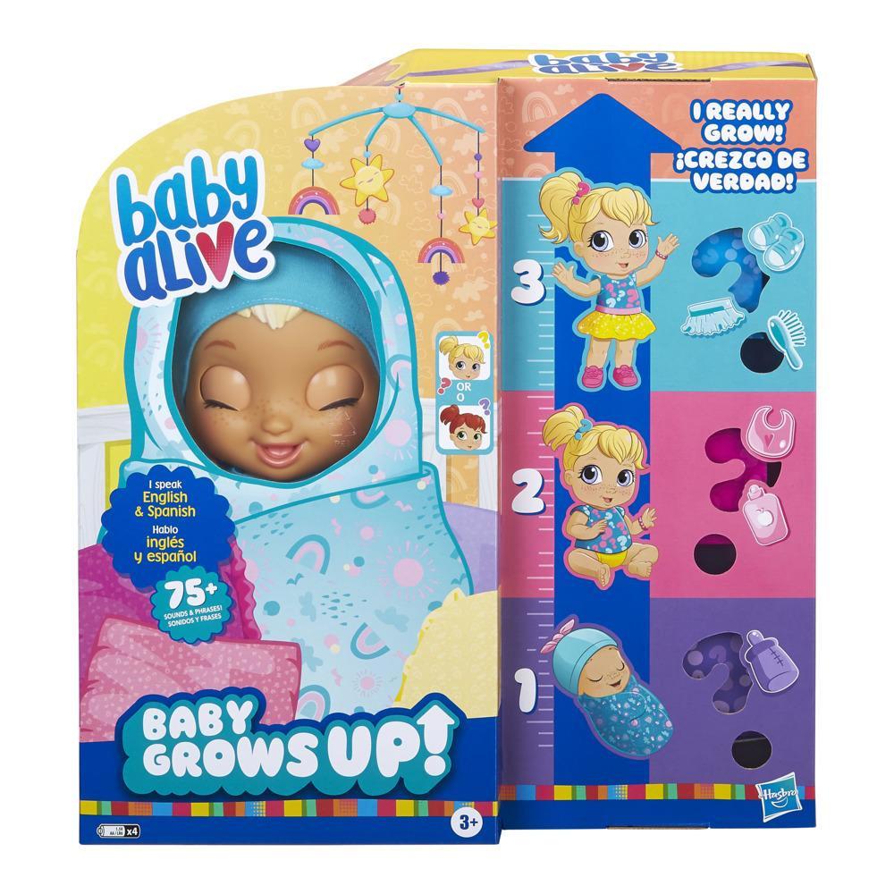 Baby Alive Baby - Baby Grows Up (Feliz) - Happy Hope o Merry Meadow - Muñeca bebé que crece y habla con accesorios sorpresa product thumbnail 1