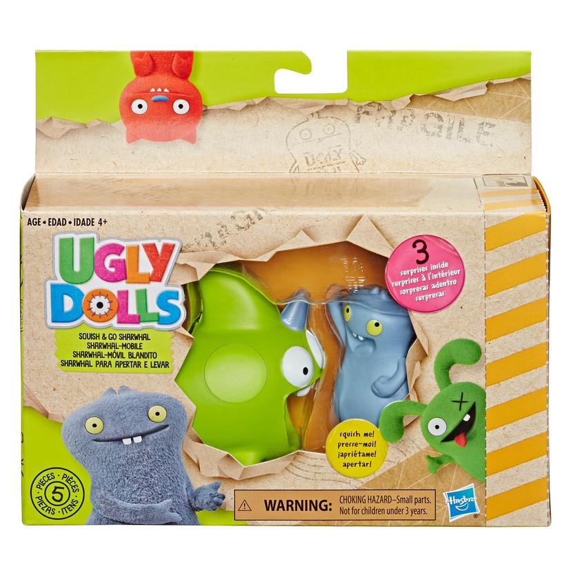 UglyDolls Babo e Sharwhal para apertar e levar - 2 brinquedos com acessórios product image 1