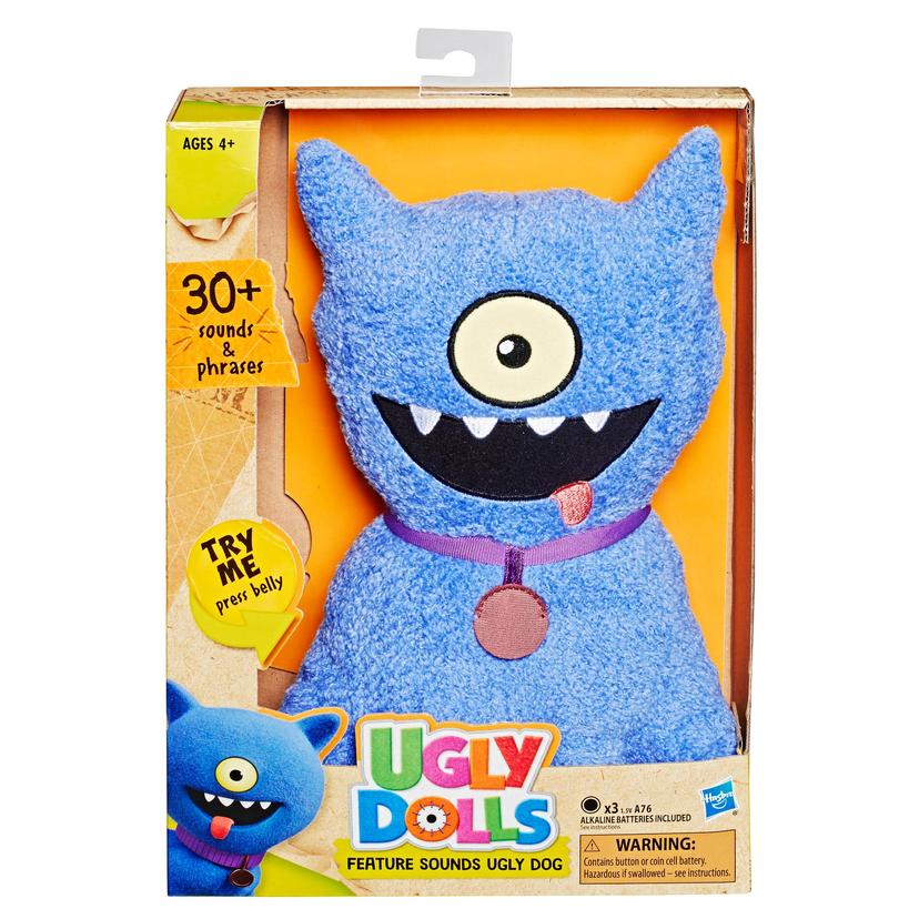 UglyDolls Feature Sounds Ugly Dog - Brinquedo de Pelúcia de 24 cm que Fala product image 1